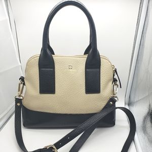 Kate spade dome satchel w crossbody euc cream black